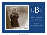 Basketweave Navy Photo Cards (25 pack)