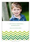 Chevron Ombre Green Photo Cards (25 pack)