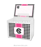 Alex Houndstooth Black Recipe Cards