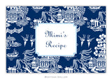 Chinoiserie Navy Recipe Cards