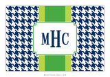 Alex Houndstooth Navy Recipe Cards