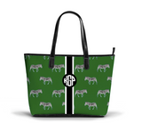 S Zippered Tote Zebra Pattern