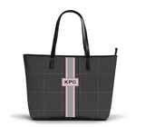 S Zippered Tote Cream Double Window Pane