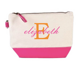 Pink Bottom Canvas Cosmetic Bag