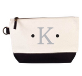 Black Bottom Canvas Cosmetic Bag