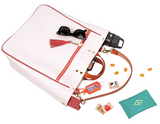 Canvas Tote piped in PInk