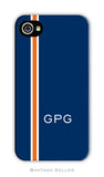 Racing Stripe Navy & Orange Cell Phone Case