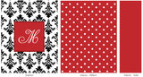 black damask personalized tablet cover