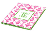pink damask personalized tablet cover