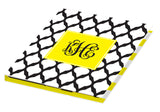 black lattice personalized tablet cover