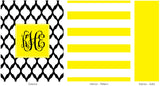 black lattice personalized tablet cover