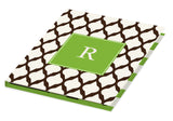 brown lattice personalized tablet cover
