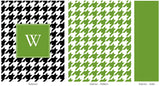 black houndstooth personalized tablet cover