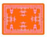 Pagoda Placemats in Orange