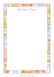 Madras Patch Pink  Notepad