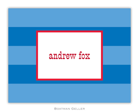 Rugby Blue Foldover Notecard