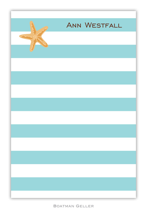 Stripe Starfish Notepad