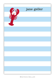 Stripe Lobster Notepad