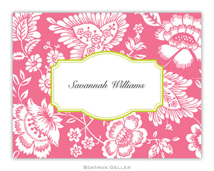 Savannah Pink Foldover Notecard