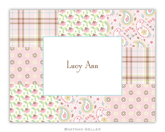 Riley Patch Pink Foldover Notecard