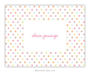 Multi Confetti Pink Foldover Notecard