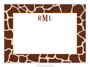Giraffe Brown Flat Card