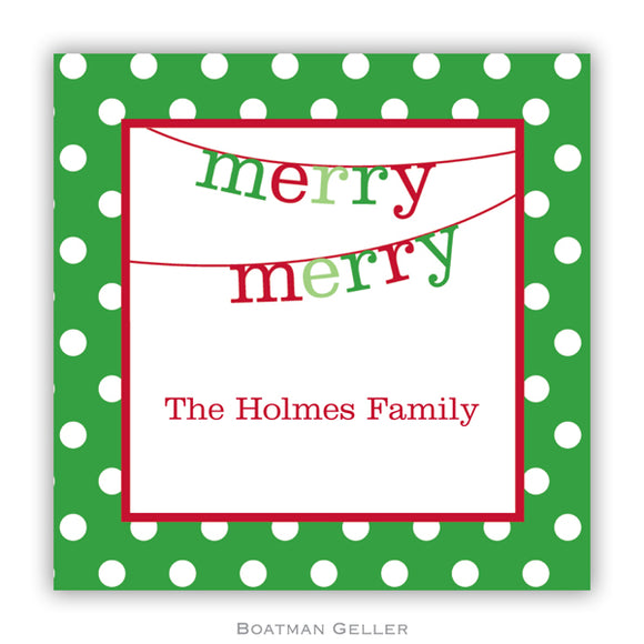 Banner Merry Merry Personalized Stickers