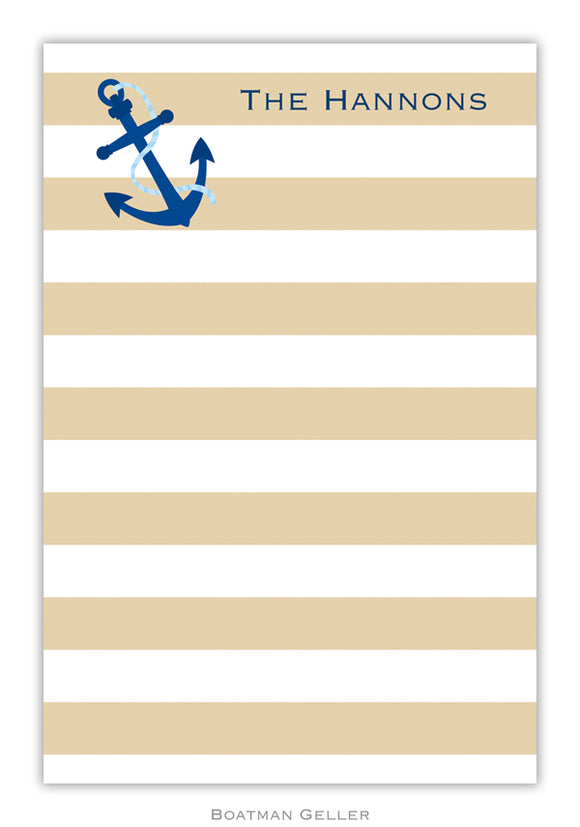 Stripe Anchor Notepad