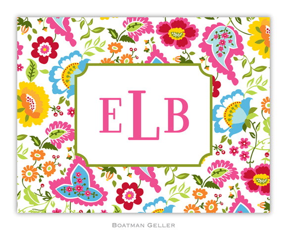 Bright Floral Foldover Notecard