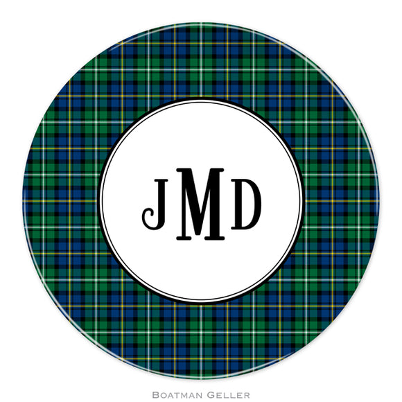 Black Watch Plaid Personalized Plate