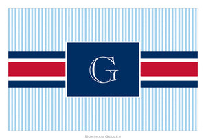 Grosgrain Ribbon Red & Navy Placemat