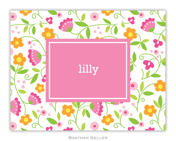 Spring Pink Foldover Notecard
