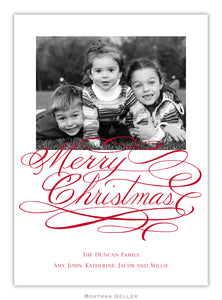 Merry Christmas Script Photo Cards (25 pack)
