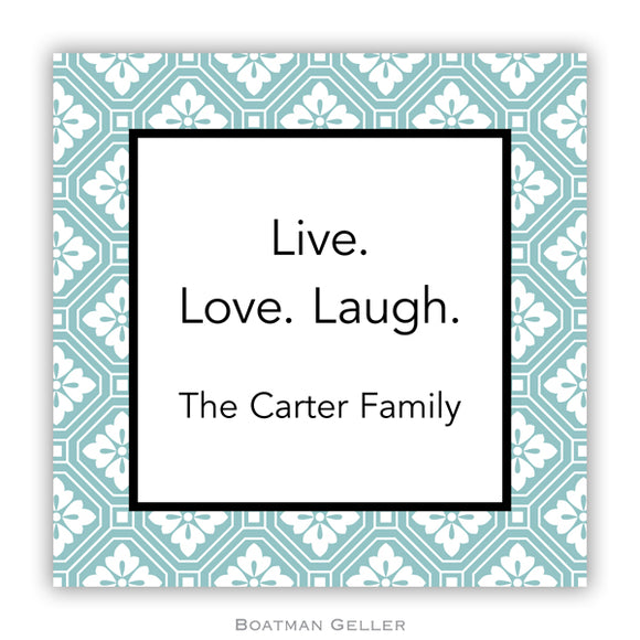 Azra Tile Turquoise Personalized Stickers