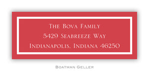 Classic Red Personalized Address Label