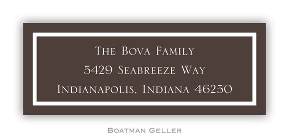 Classic Brown Personalized Address Label
