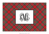 Plaid Red Personalized Recipe Box & Cards