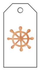 Nautical Gift Tags - Wheel