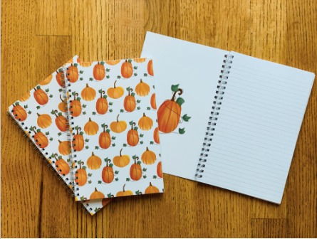 Spiral Notebook- Pumpkin Pattern