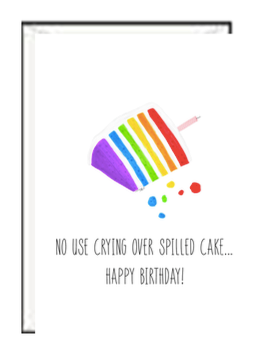 Spilled Cake Greeting Card
