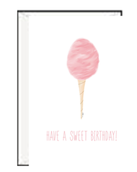 Cotton Candy Sweet Birthday Greeting Card