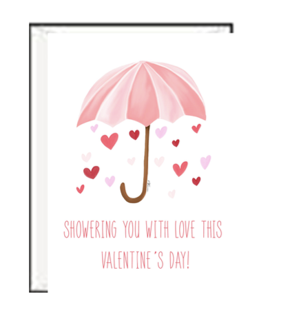 Showering You With Love Valentine Greeting Card
