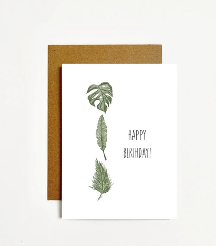 Happy Birthday Plants Greeting Card