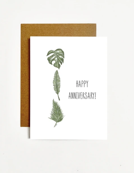 Happy Anniversary Plants Greeting Card