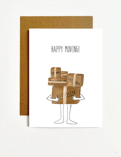 Happy Moving Greeting Card – The Dotted i