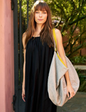 Gemini Reversible Cotton Tote - Dark Grey/Yellow