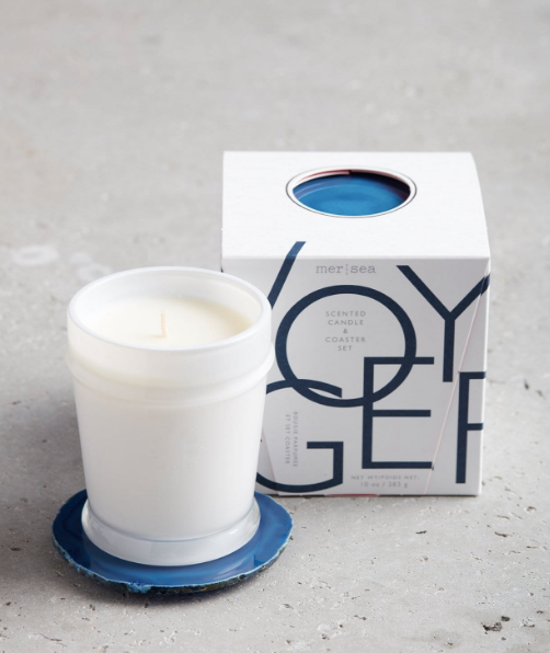 Voyager Boxed Candle with Agate Coaster
