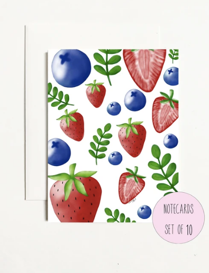 Strawberry Boxed Notecards