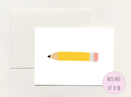 Pencil Boxed Notecards