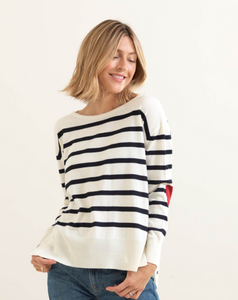 Amour Sweater - Striped Navy